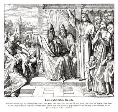 Daniel oszczędza życie Susanny, Susanny i Daniela autorstwa Julius Schnorr von Carolsfeld