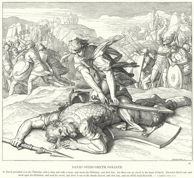 Dawid pokonał Goliata autorstwa Julius Schnorr von Carolsfeld