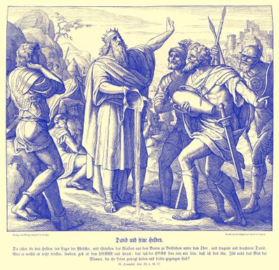 Dawid i trzej mocarze, 2 Samuela autorstwa Julius Schnorr von Carolsfeld