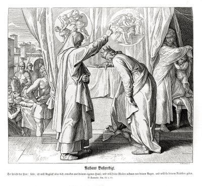 Dawid potępia Dawida, 2 Samuela autorstwa Julius Schnorr von Carolsfeld