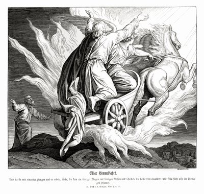 Wniebowstąpienie Eliasza, 2 Królów autorstwa Julius Schnorr von Carolsfeld