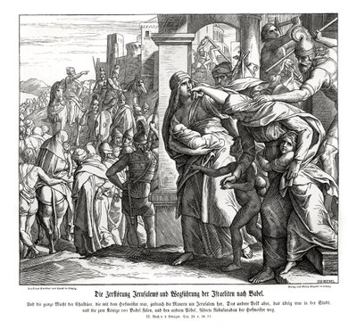 Upadek Jerozolimy, 2 Królów autorstwa Julius Schnorr von Carolsfeld