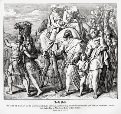 Lot Jakuba do Kanaanu, Genesis autorstwa Julius Schnorr von Carolsfeld