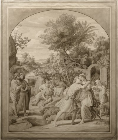 Jakub i Rachela przy studni autorstwa Julius Schnorr von Carolsfeld