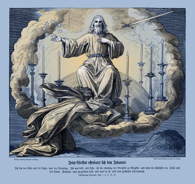 Jezus Chrystus objawia się Janowi, Objawienie autorstwa Julius Schnorr von Carolsfeld