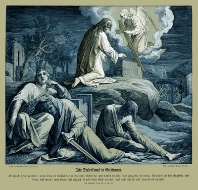 Jezus w Ogrodzie Getsemani, Ewangelia Mateusza autorstwa Julius Schnorr von Carolsfeld