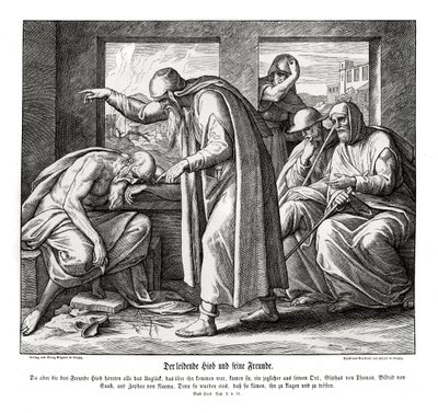 Przyjaciele Joba, Job autorstwa Julius Schnorr von Carolsfeld