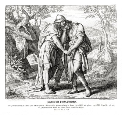 Przyjaźń Jonathana i Davida autorstwa Julius Schnorr von Carolsfeld