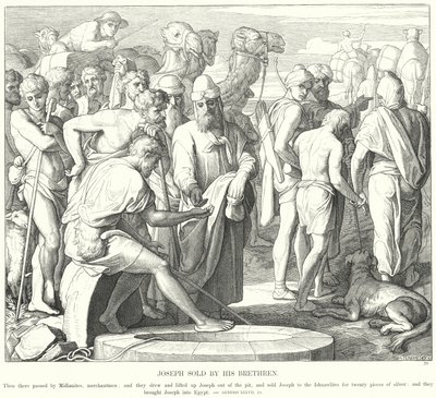 Józef sprzedany przez swoich braci autorstwa Julius Schnorr von Carolsfeld