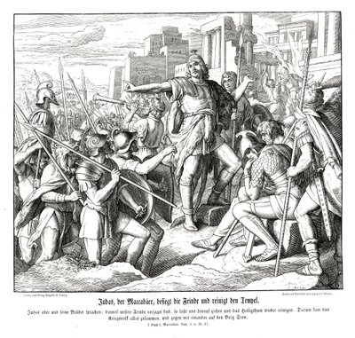 Judasz Machabeusz pokonuje swoich wrogów”. autorstwa Julius Schnorr von Carolsfeld