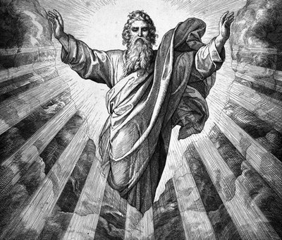 Niech stanie się światłość. Bóg i stworzenie autorstwa Julius Schnorr von Carolsfeld