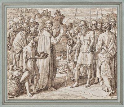 Melchizedek błogosławiący Abrahamowi autorstwa Julius Schnorr von Carolsfeld