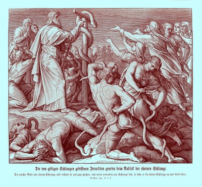 Mojżesz i wąż miedziany, Liczb autorstwa Julius Schnorr von Carolsfeld