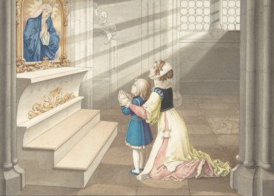 Matka i Córka na modlitwie, ca. 1811-17. autorstwa Julius Schnorr von Carolsfeld