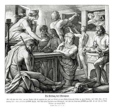 Pascha, Exodus autorstwa Julius Schnorr von Carolsfeld
