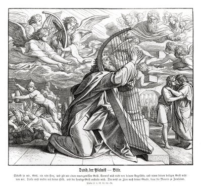Psalmy - błaganie autorstwa Julius Schnorr von Carolsfeld