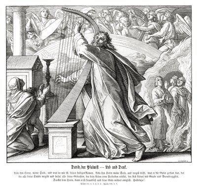 Psalmy - uwielbienie i podziękowania autorstwa Julius Schnorr von Carolsfeld