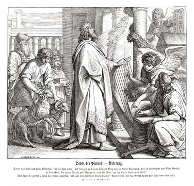 Psalmy - kult autorstwa Julius Schnorr von Carolsfeld