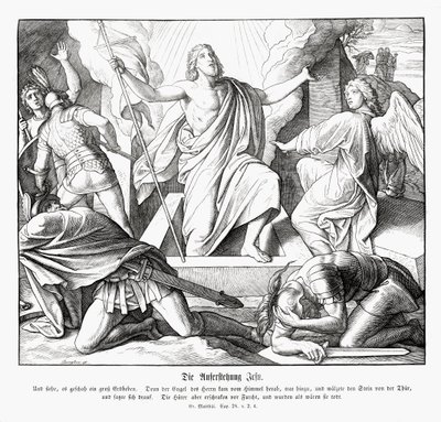 Zmartwychwstanie Jezusa, Ewangelia Mateusza autorstwa Julius Schnorr von Carolsfeld