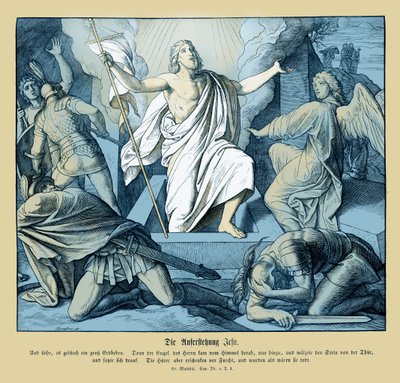 Zmartwychwstanie Jezusa, Ewangelia Mateusza autorstwa Julius Schnorr von Carolsfeld