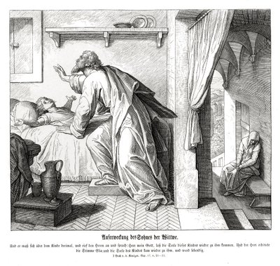 Odrodzenie syna wdowy autorstwa Julius Schnorr von Carolsfeld