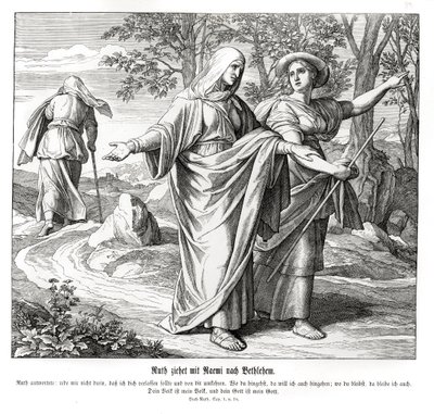 Rut idzie z Noemi do Betlejem, Rut autorstwa Julius Schnorr von Carolsfeld