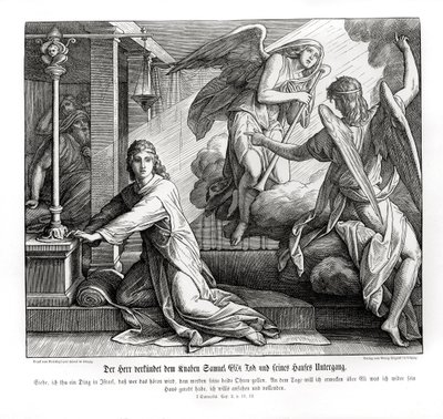 Samuel otrzymuje proroctwo o śmierci Helego autorstwa Julius Schnorr von Carolsfeld