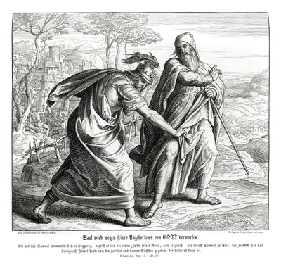 Saul traci królestwo Izraela autorstwa Julius Schnorr von Carolsfeld