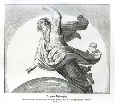 Drugi dzień stworzenia, Genesis autorstwa Julius Schnorr von Carolsfeld