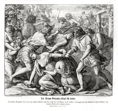 Synowie Beniamina i córki Szilo, Sędziowie autorstwa Julius Schnorr von Carolsfeld