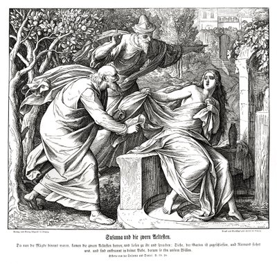 Zuzanna i starsi, Zuzanna i Daniel autorstwa Julius Schnorr von Carolsfeld