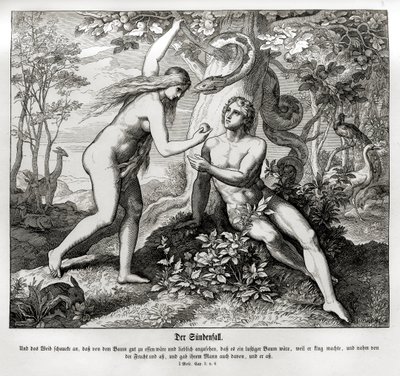 Upadek, Genesis autorstwa Julius Schnorr von Carolsfeld