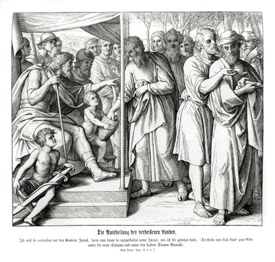 Podział ziemi obiecanej, Jozue autorstwa Julius Schnorr von Carolsfeld