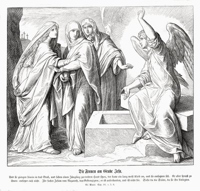 Kobiety przy grobie Jezusa, Ewangelia Marka autorstwa Julius Schnorr von Carolsfeld