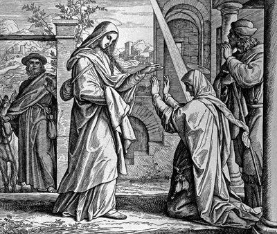Nawiedzenie Maryi autorstwa Julius Schnorr von Carolsfeld