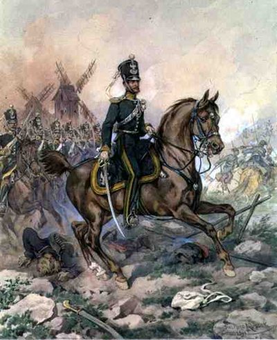 Odcinek z Powstania Listopadowego 1830-31 – Dowódca III Pułku Fizylierów Konnych autorstwa Juliusz Fortunat Kossak
