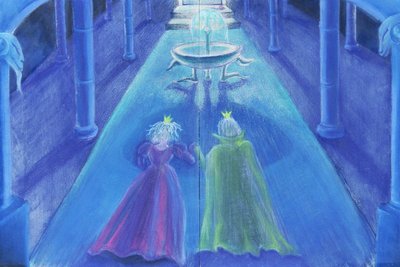 Frog Prince Happily Ever After (pastel olejny i kolor na papierze) autorstwa Jung Sook Nam