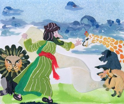 Noe (glina i toaleta na papierze) autorstwa Jung Sook Nam