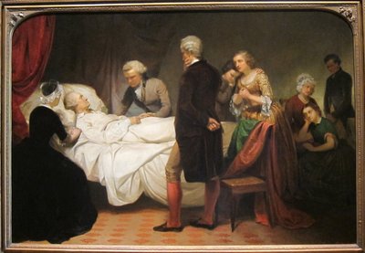Waszyngton na łożu śmierci autorstwa Junius Brutus Stearns
