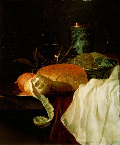 „Owoce, chleb i wino”, XVII wiek. autorstwa Juriaen van Streeck