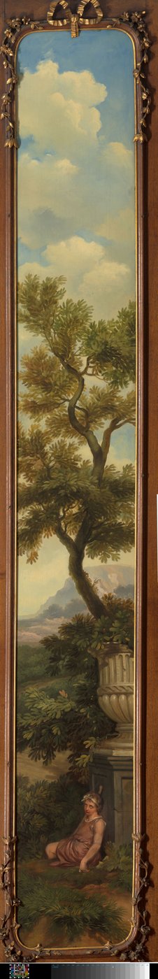 Arkadyjski krajobraz ze śpiącym chłopcem pod drzewem autorstwa Jurriaan Andriessen