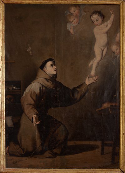Muzeum parafialne. Obraz. Święty Antoni z Padwy (św. Antoni z Padwy). Kopia Jose Ribery. Olej na płótnie. XVII wiek. autorstwa Jusepe de (c.1590 1652) (after) Ribera