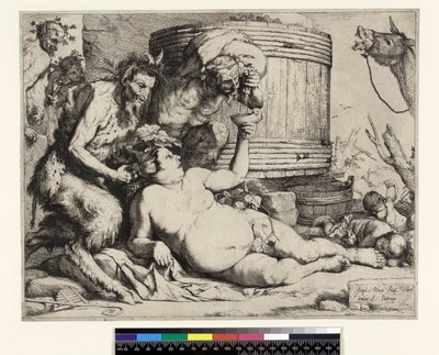 Pijany Silenus. Silenus przy kadzi z winem, przed 1652 autorstwa Jusepe de Ribera