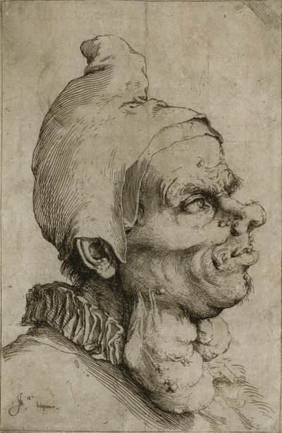 Duża groteskowa głowa autorstwa Jusepe de Ribera
