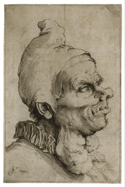 Duża groteskowa głowa autorstwa Jusepe de Ribera