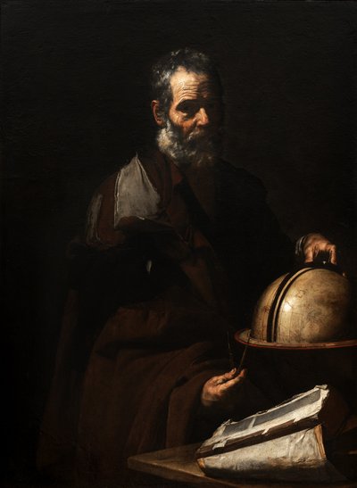 Filozof z globusem (Anaksagoras?) autorstwa Jusepe de Ribera
