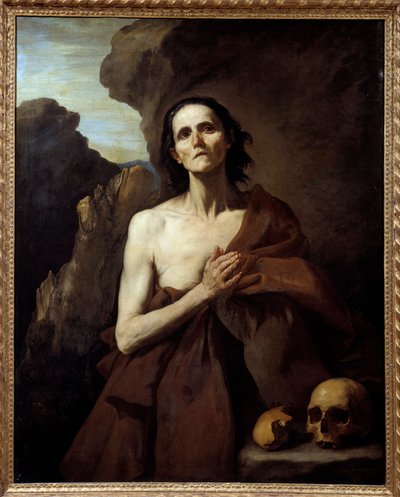 Portret św. Marii Egipcjanki, pokutnicy na pustyni Malarstwo (Vanita) Jose de Ribera dit il Spagnoletto „Hiszpan”” (1591-1652) autorstwa Jusepe de Ribera