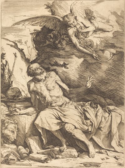 Święty Hieronim słuchający trąby Sądu Ostatecznego autorstwa Jusepe de Ribera