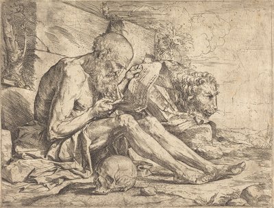 Czytanie św. Hieronima autorstwa Jusepe de Ribera