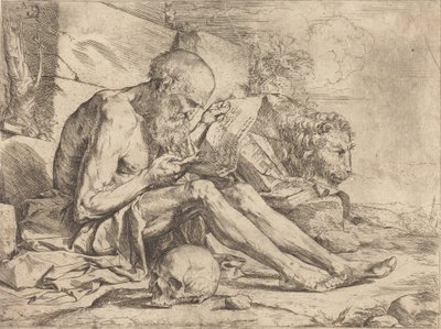 Czytanie św. Hieronima autorstwa Jusepe de Ribera